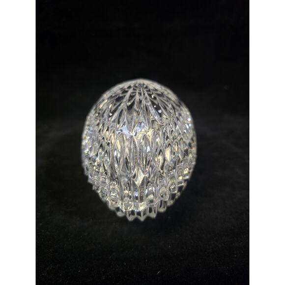 VNTG Gorham Full Lead Crystal Chantilly Egg Candy Dish 4.75" Excellent Condition - Picture 2 of 9